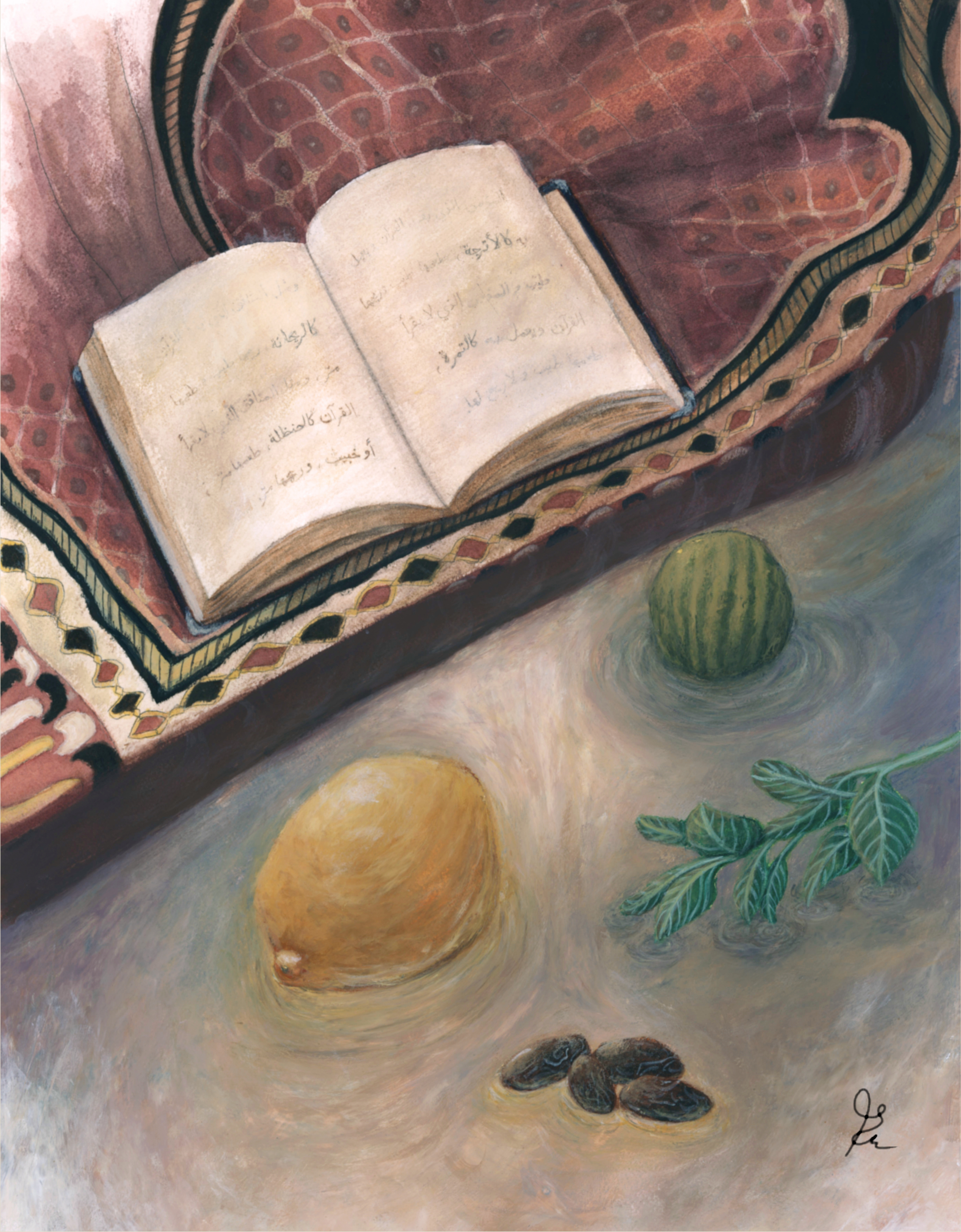 Sweet as a Citron, 2026, Watercolour on wooden panel - 18 x 14 in