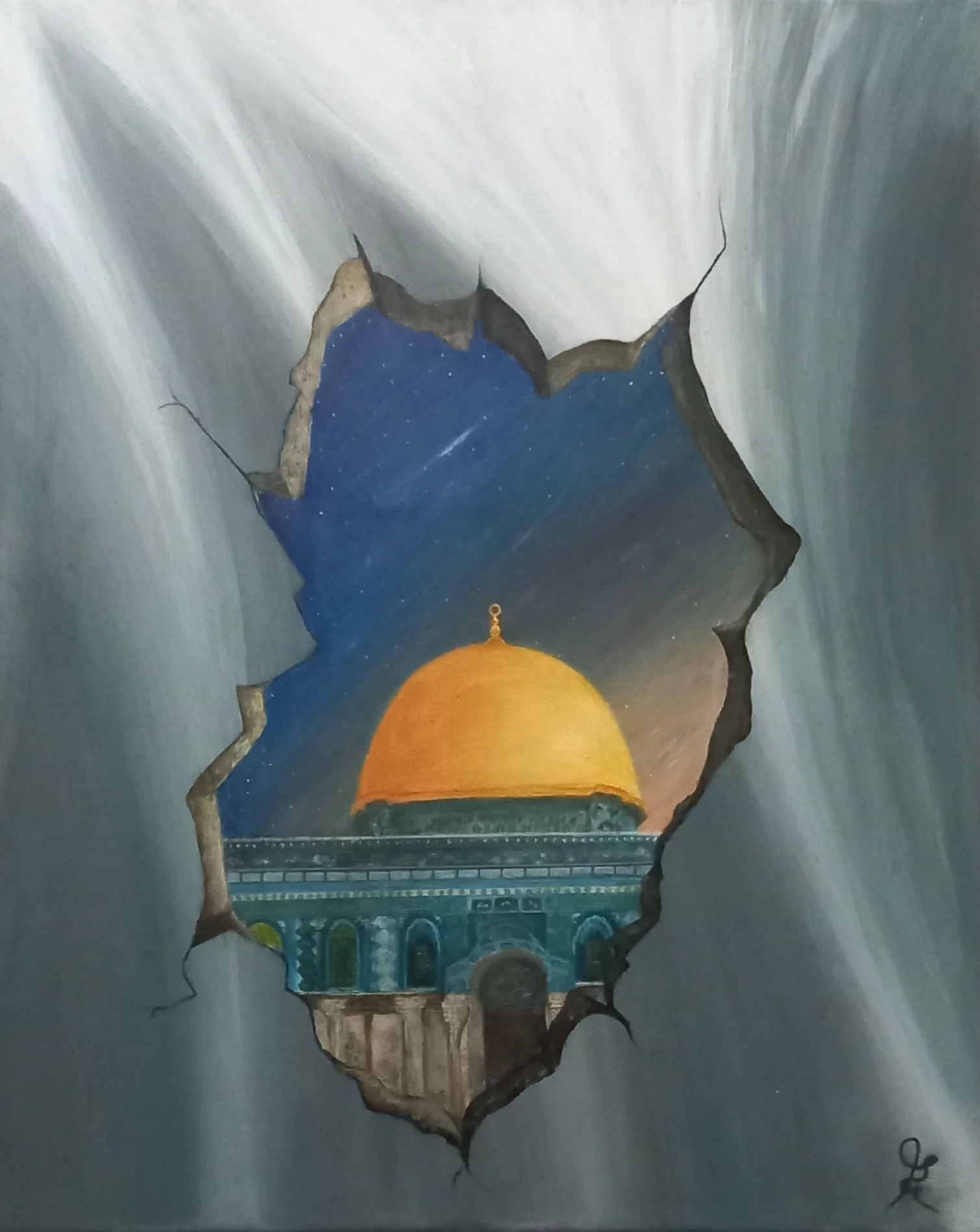 Freedom on the other side, 2026, Acrylic - 20 x 26 in