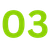 Green digital-style number 03.