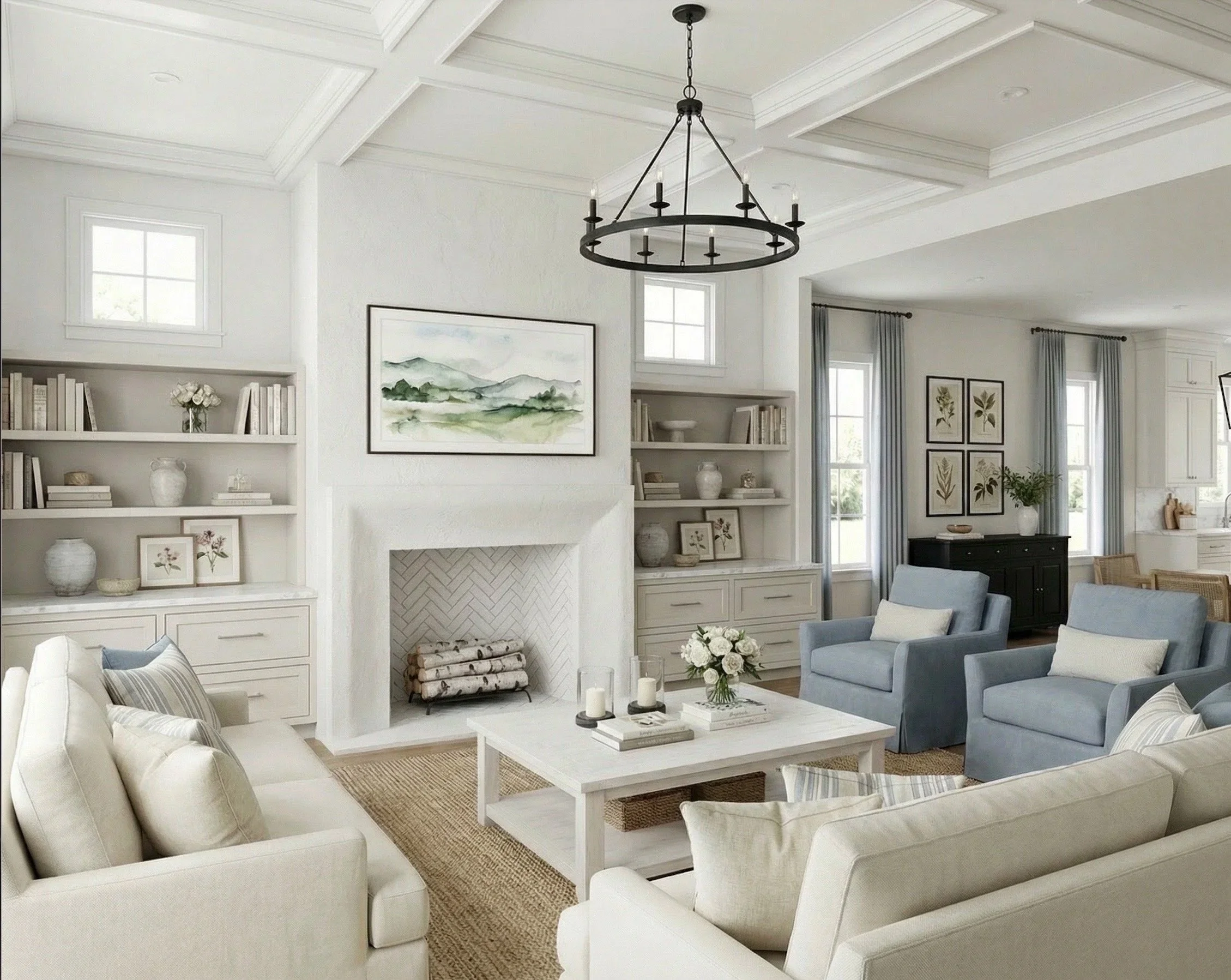 Where Blue Meets Cream