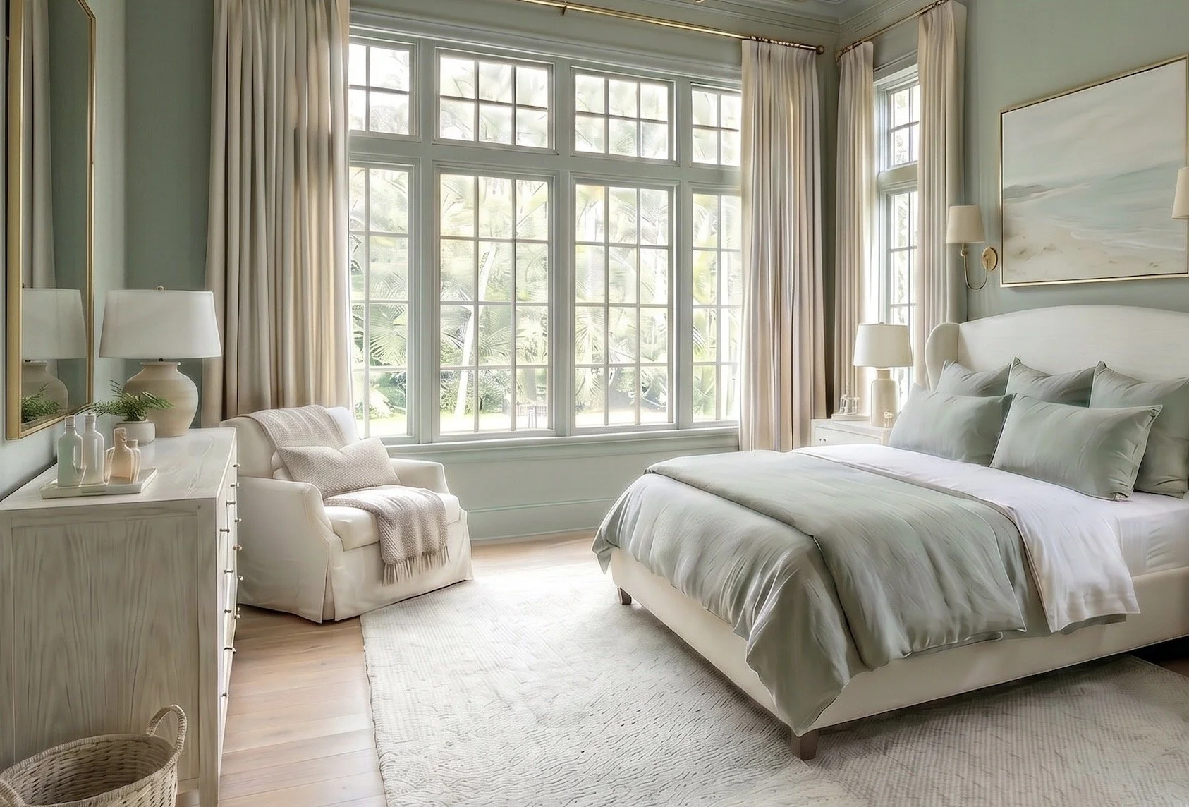 Color Drenched Green Bedroom- Calm, Classic &amp; Elevated
