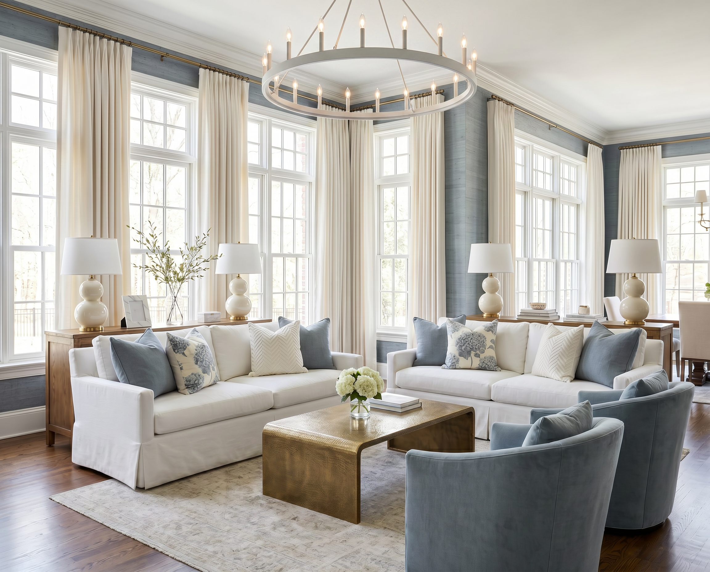 Classic Blue &amp; White Keeping Room Design