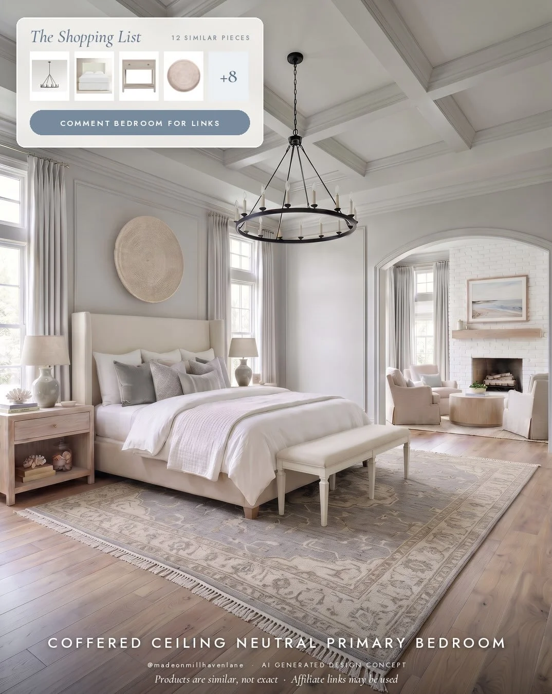 A dreamy neutral bedroom with soft blue accents, timeless details, and the coziest little sitting area 🤍

Comment SHOP below and I&rsquo;ll send you all the links for this dreamy bedroom look ⬇ https://liketk.it/6pPkp

Affiliate links &bull; I may e