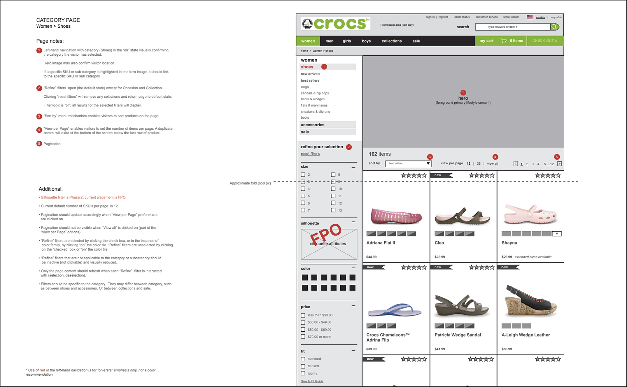 crocs product detail wireframe 4