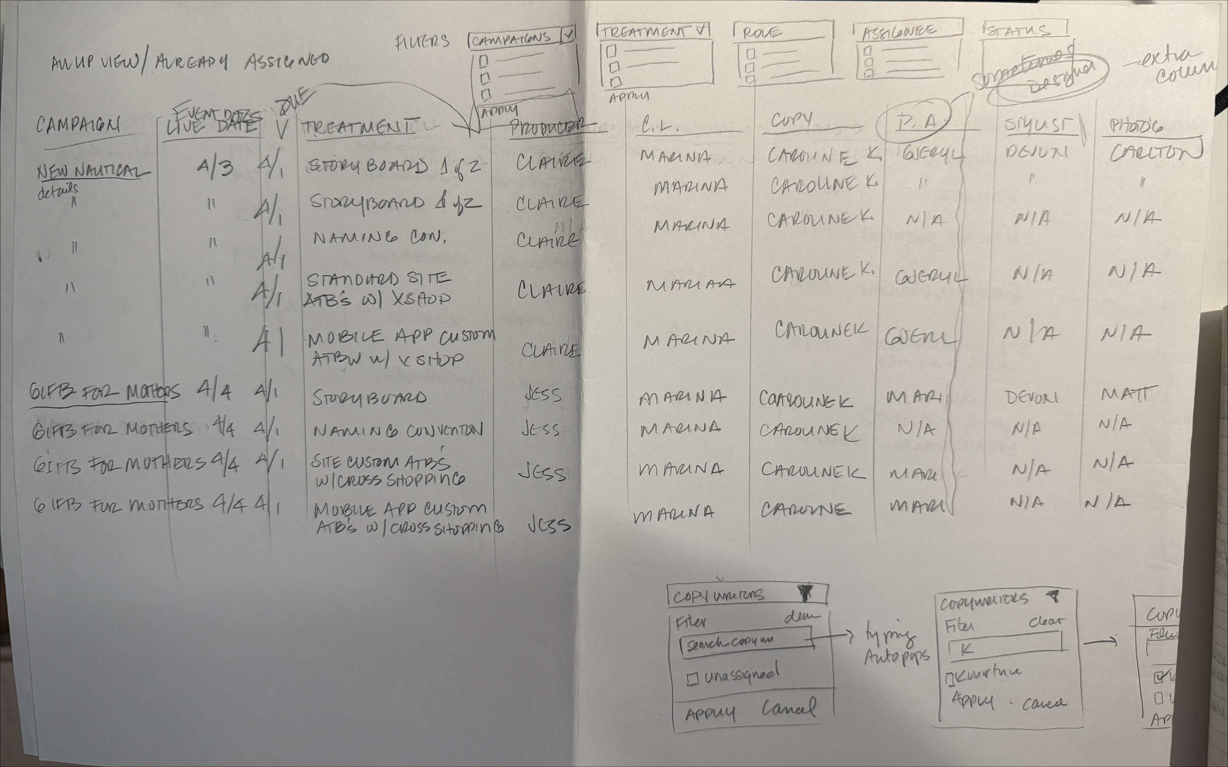zulily set UI sketch 1