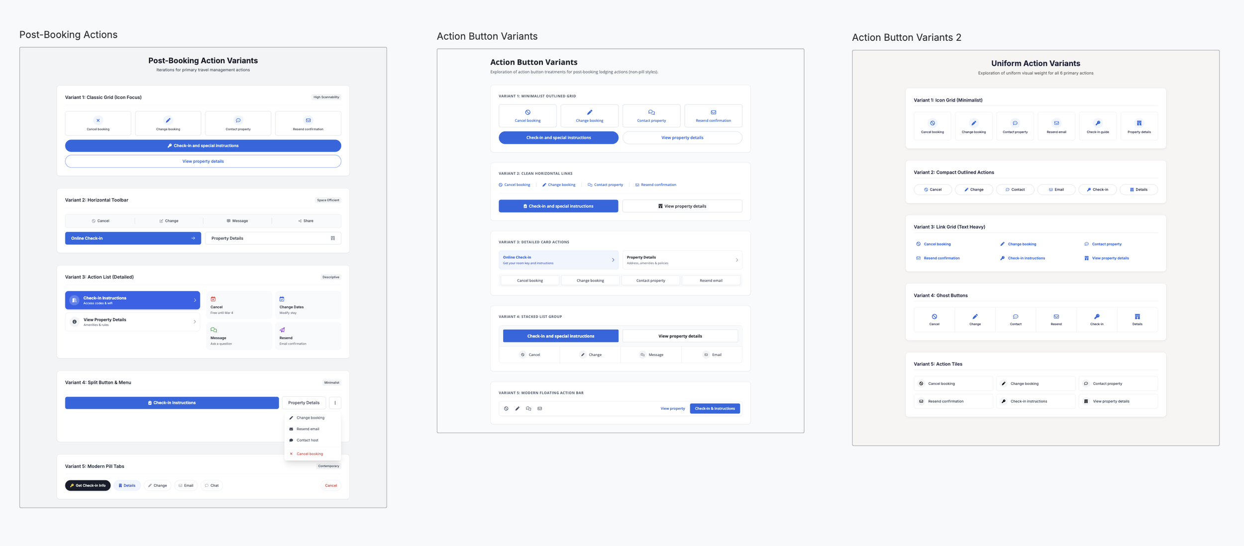 various regenerations of the quick links