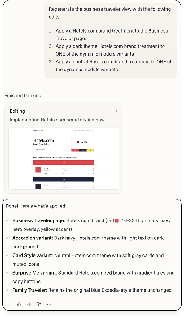 brand prompts and responses screenshot