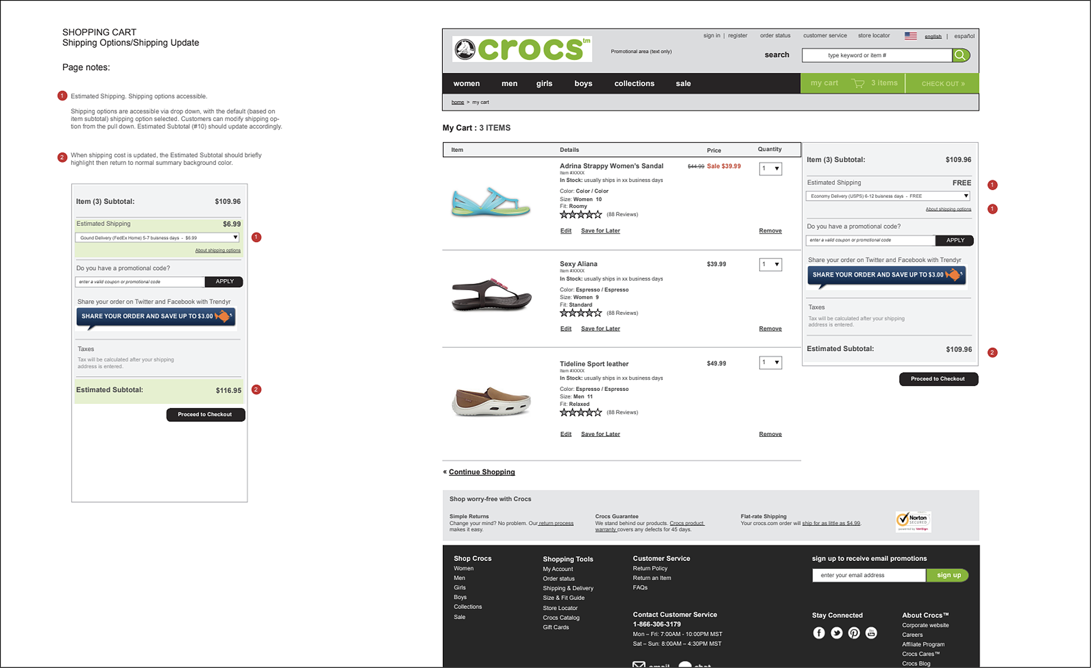crocs cart wireframe 3