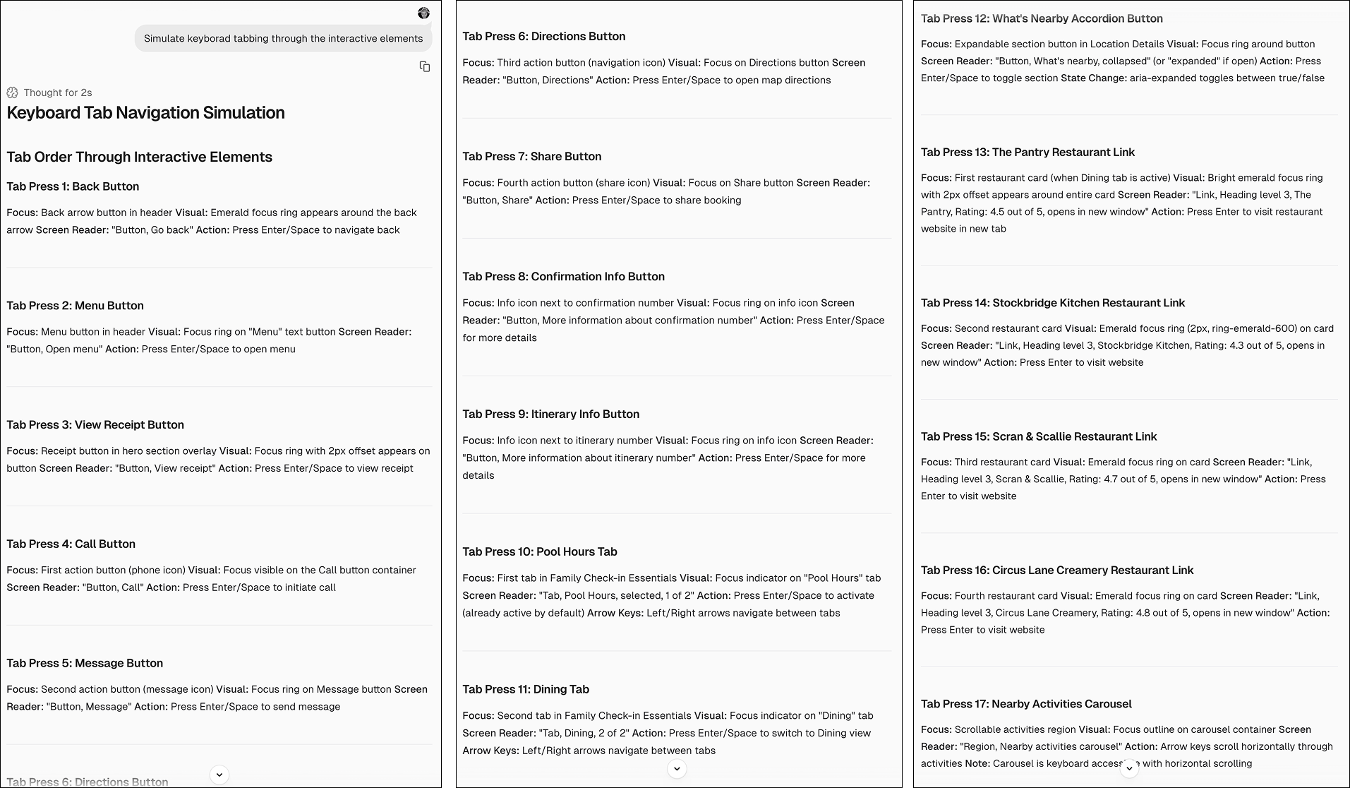 keyboard tab narration