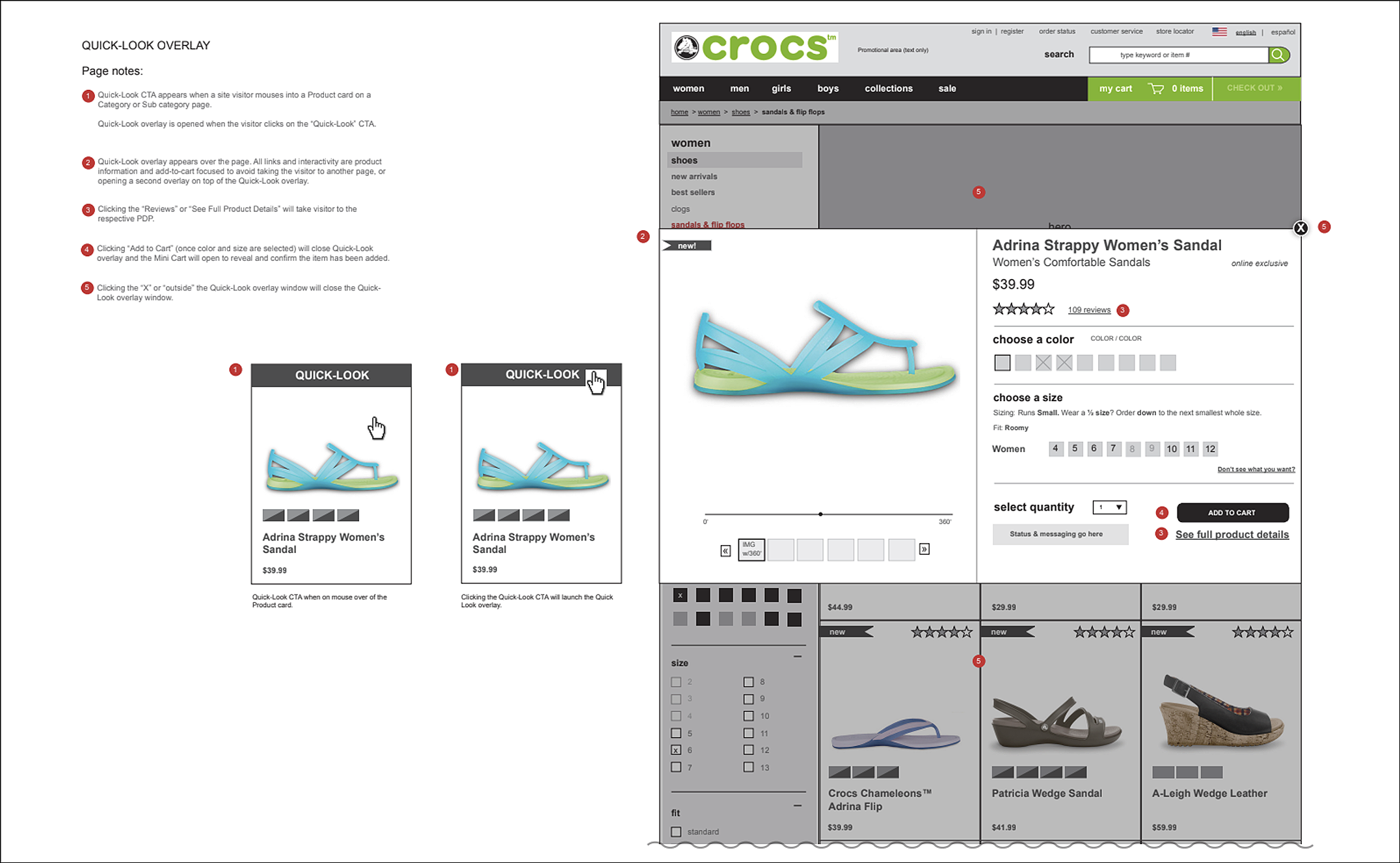 crocs product detail wireframe 5