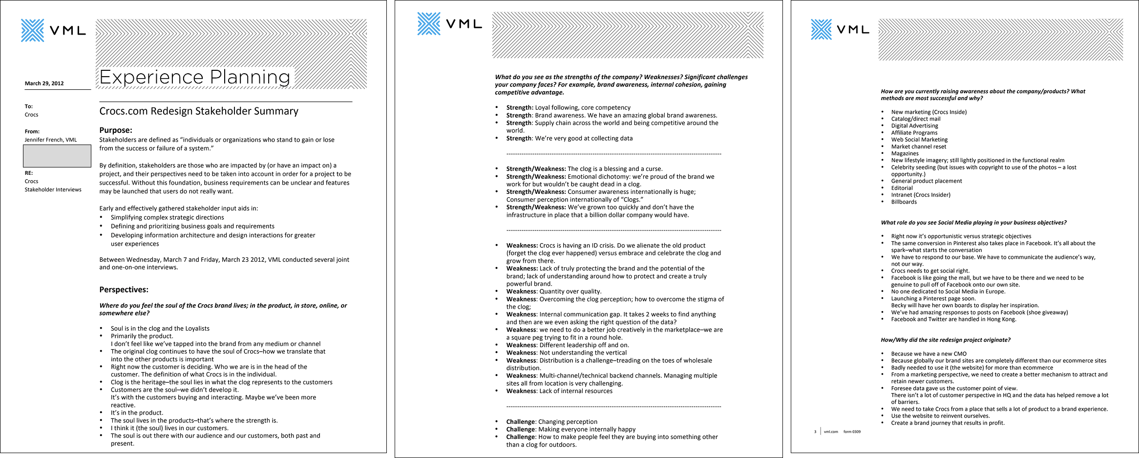stakeholder summary document