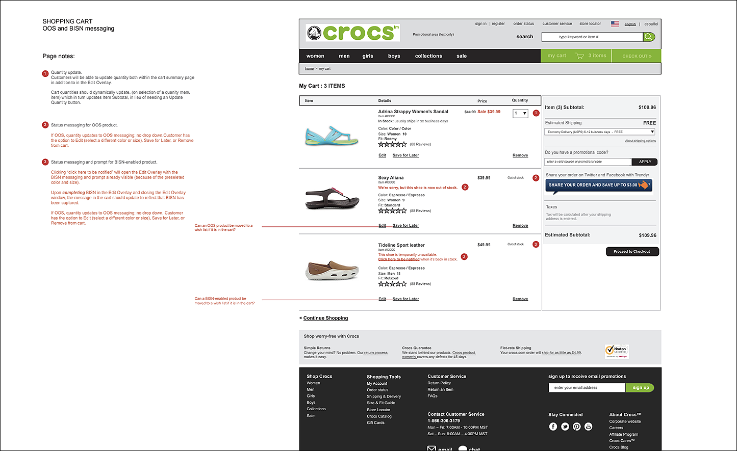 crocs cart wireframe 4