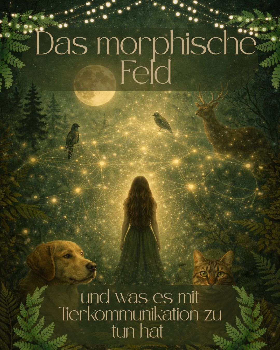 F&uuml;r mich ist das morphische (oder auch morphogenetische) Feld vor allem eines: ein riesiger Raum der Verbindung. ✨💫

Ein Feld, in dem Erfahrungen, Gef&uuml;hle, Pr&auml;gungen und Themen gespeichert sind &ndash;
nicht nur von uns Menschen, denn