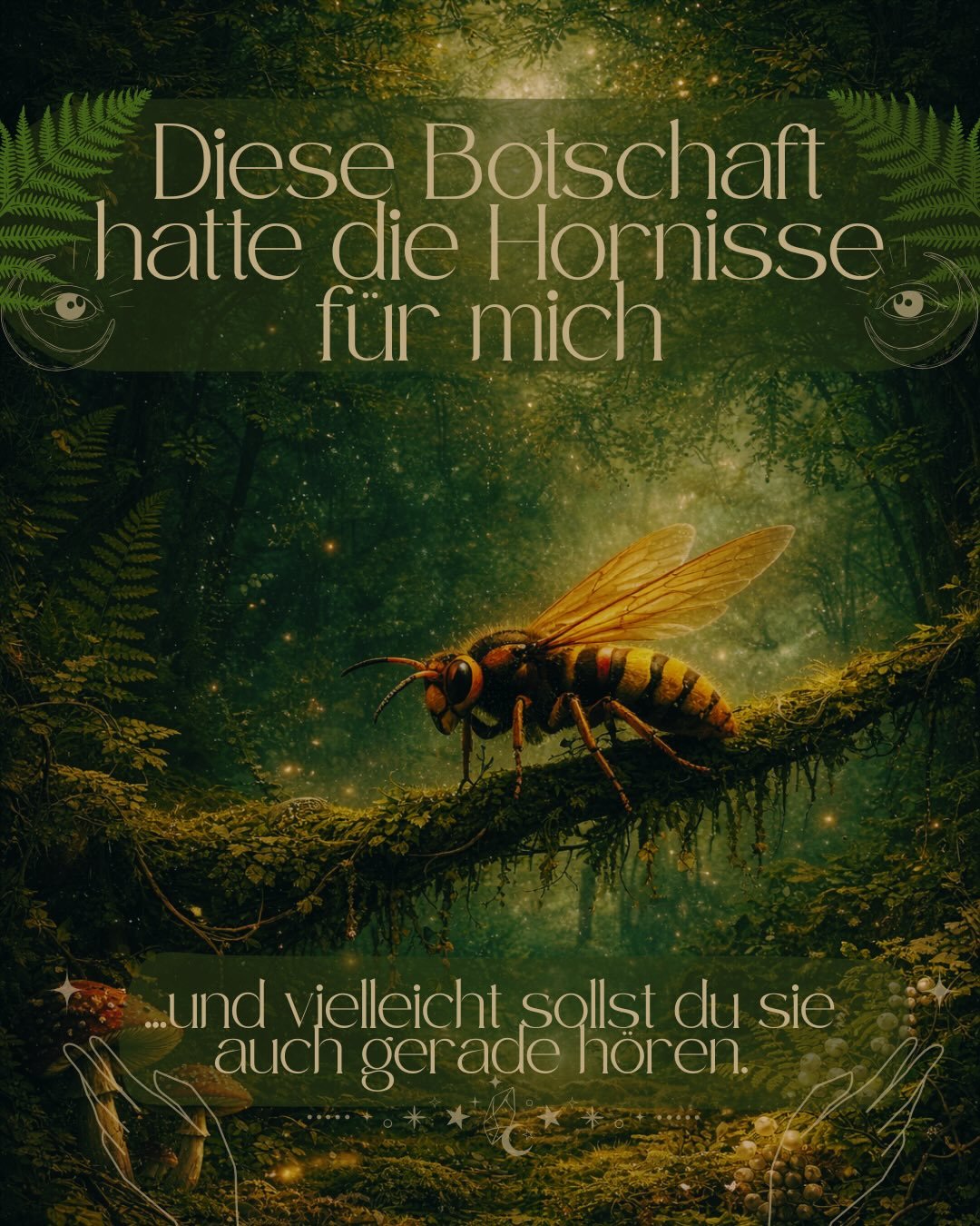 Im Rahmen meiner Ausbildung in der @cosmic.whisperer.academy hatten wir die Aufgabe, mit unserem Schattentier zu kommunizieren. 💫

Meins ist eine Hornisse. Das war mir zuvor allerdings nicht bewusst. Sie begleitet mich seit zwei Jahren. Jedes Fr&uum