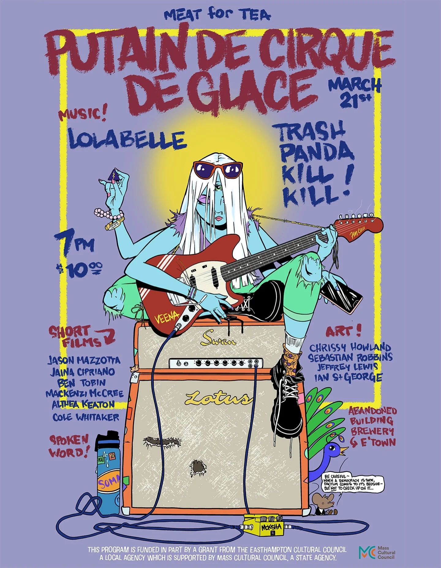 Over the moon to play this one!! Thanks again @meatfortea for having us.

Easthampton, MA
Meat For Tea 20th Anniversary Cirque
Saturday, March 21st 2026
7:30 PM - 12 AM
@abbrewery 
$10 at the door