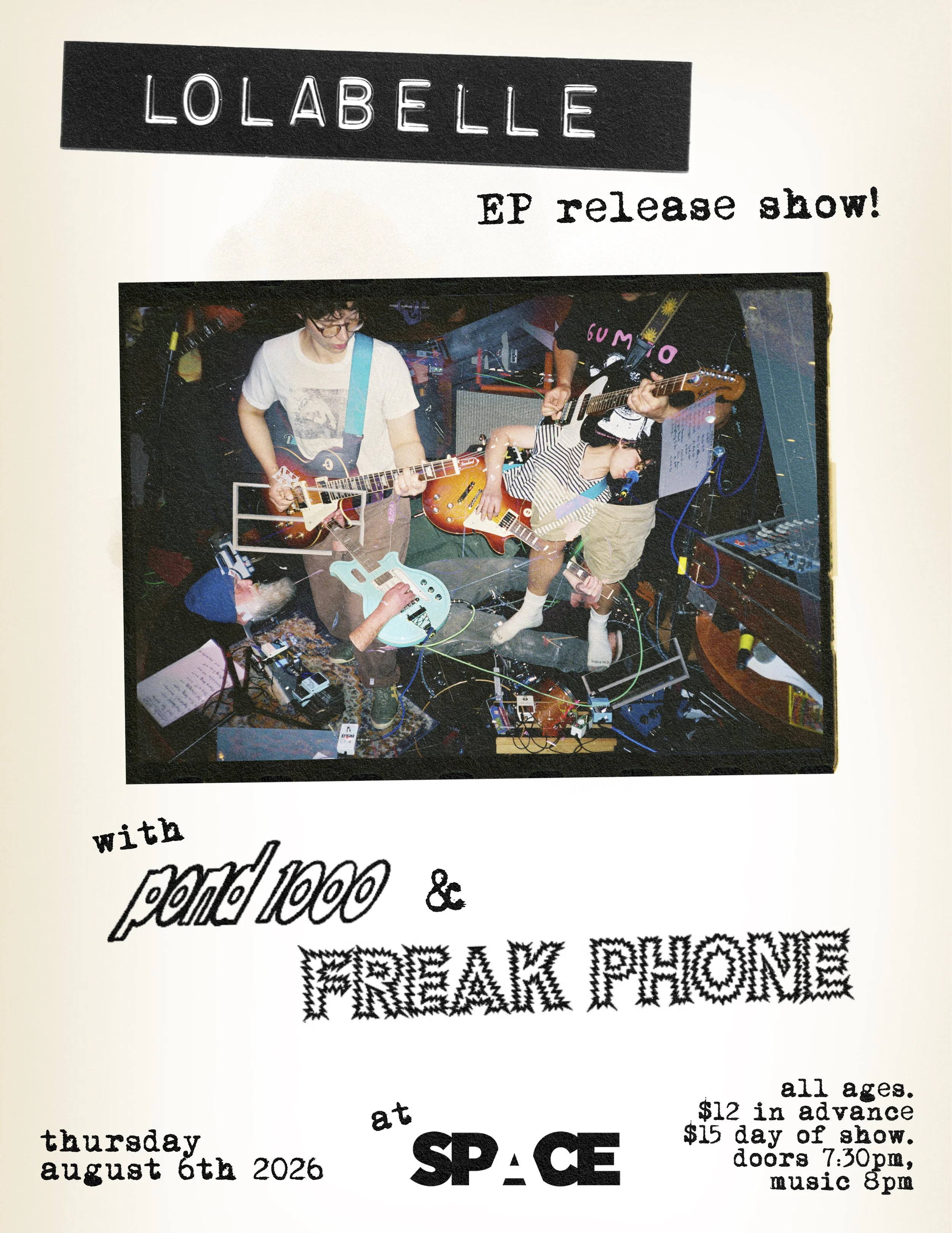 8.6.26, SPACE Gallery, Portland ME / poster by Caroline Homer