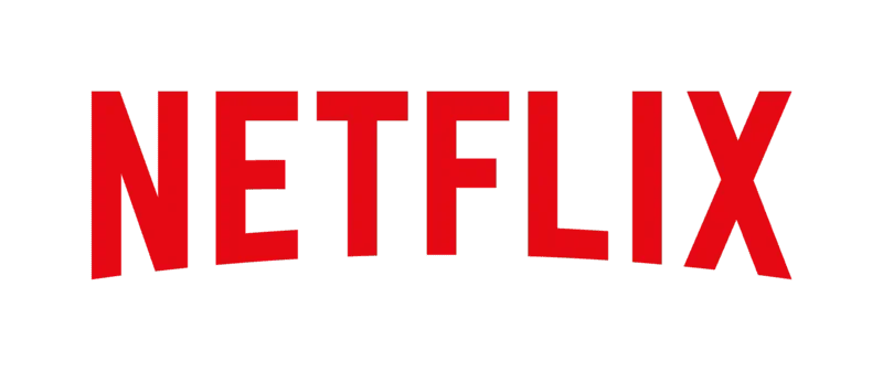 Red Netflix logo on a transparent background.