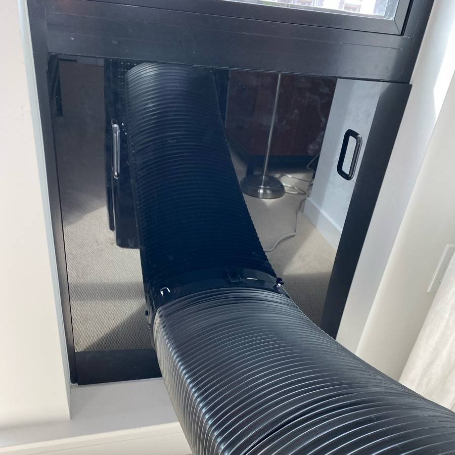 Custom Blackout Acrylic A/C Window Cover