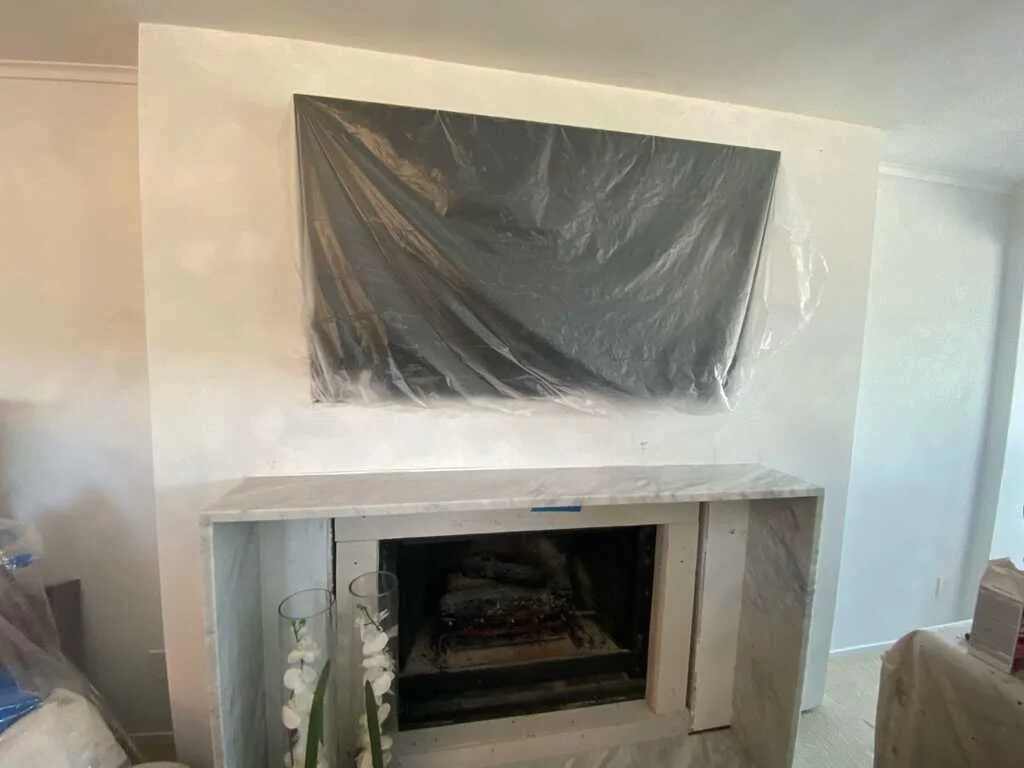 Recessed TV Mount and Mantle Build Out