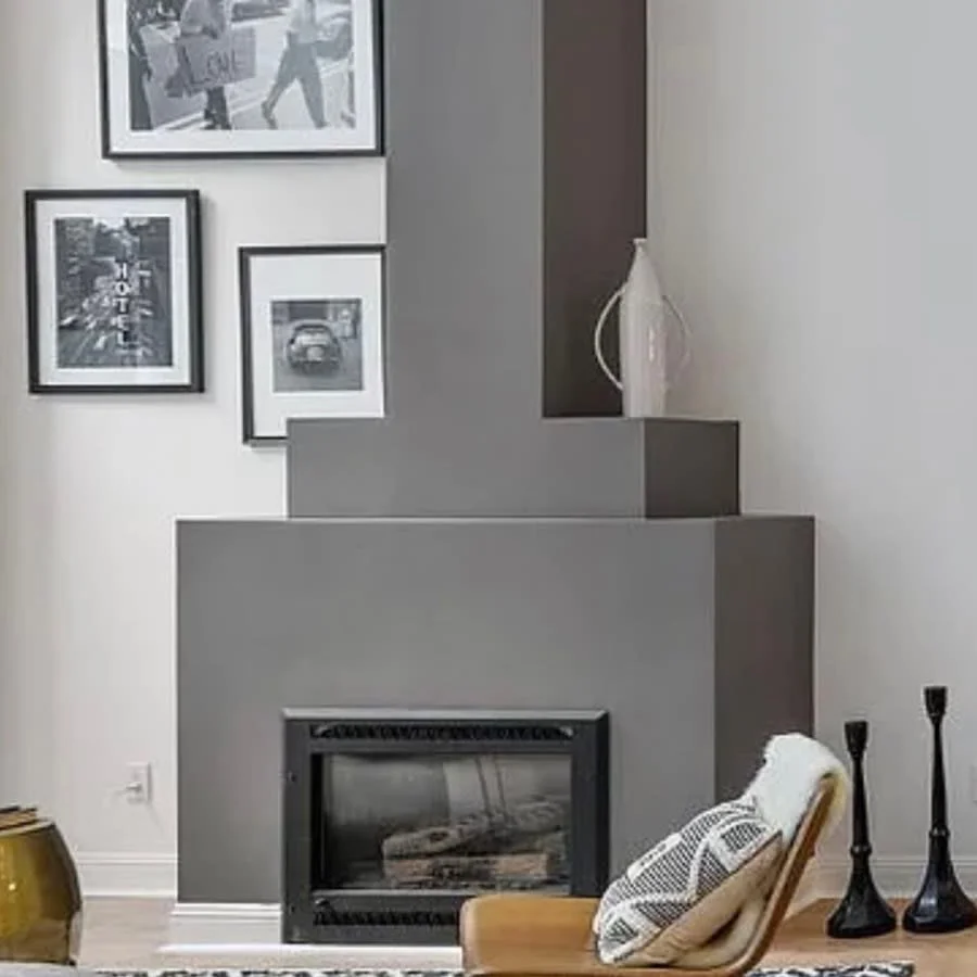 Fire Place Reframing and Lime Wash finish 1/2