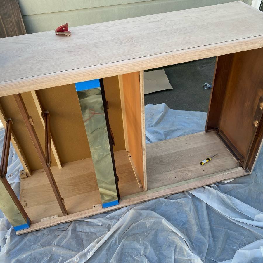 Mid-Century Cabinet Sand & Refinish 1/2