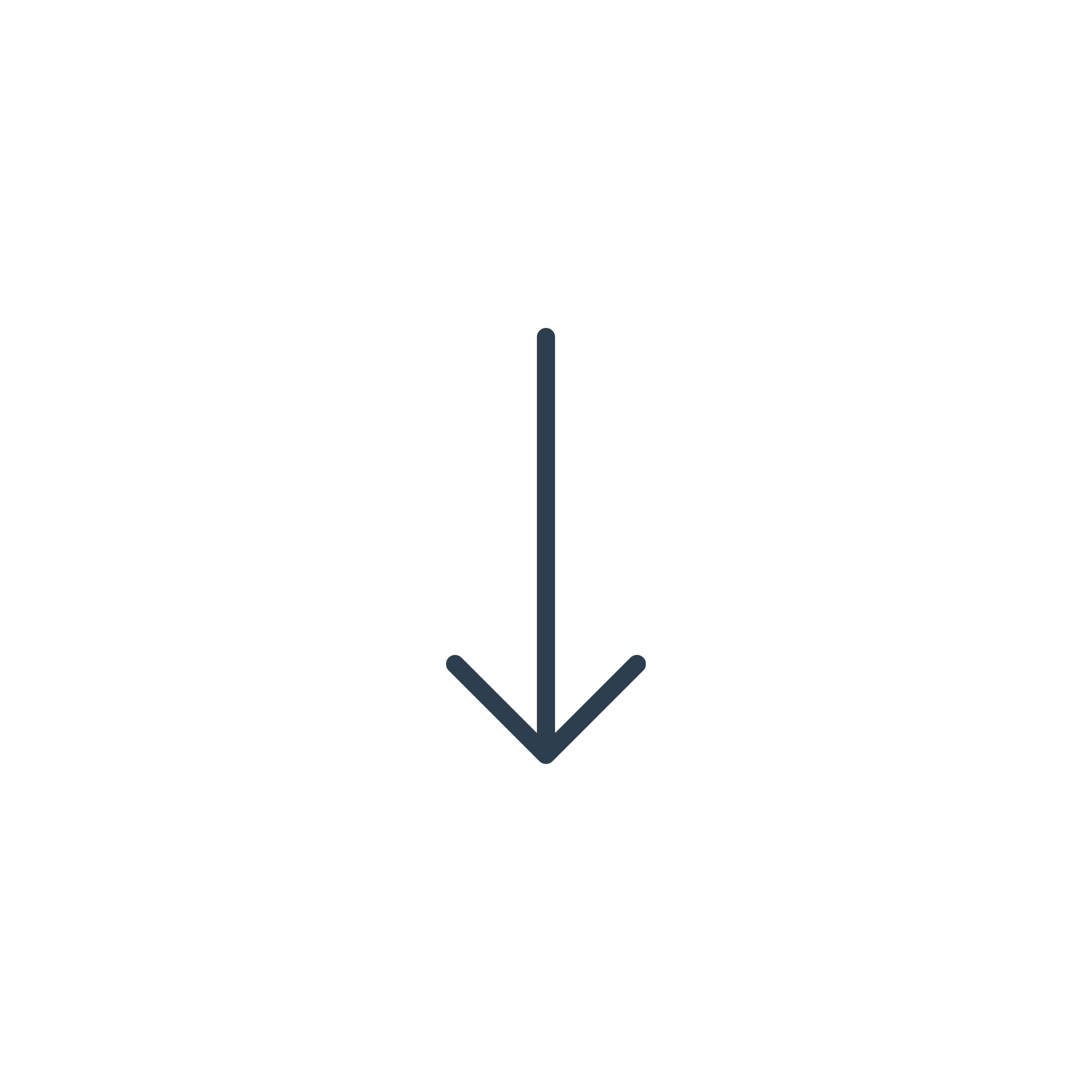 A downward pointing arrow