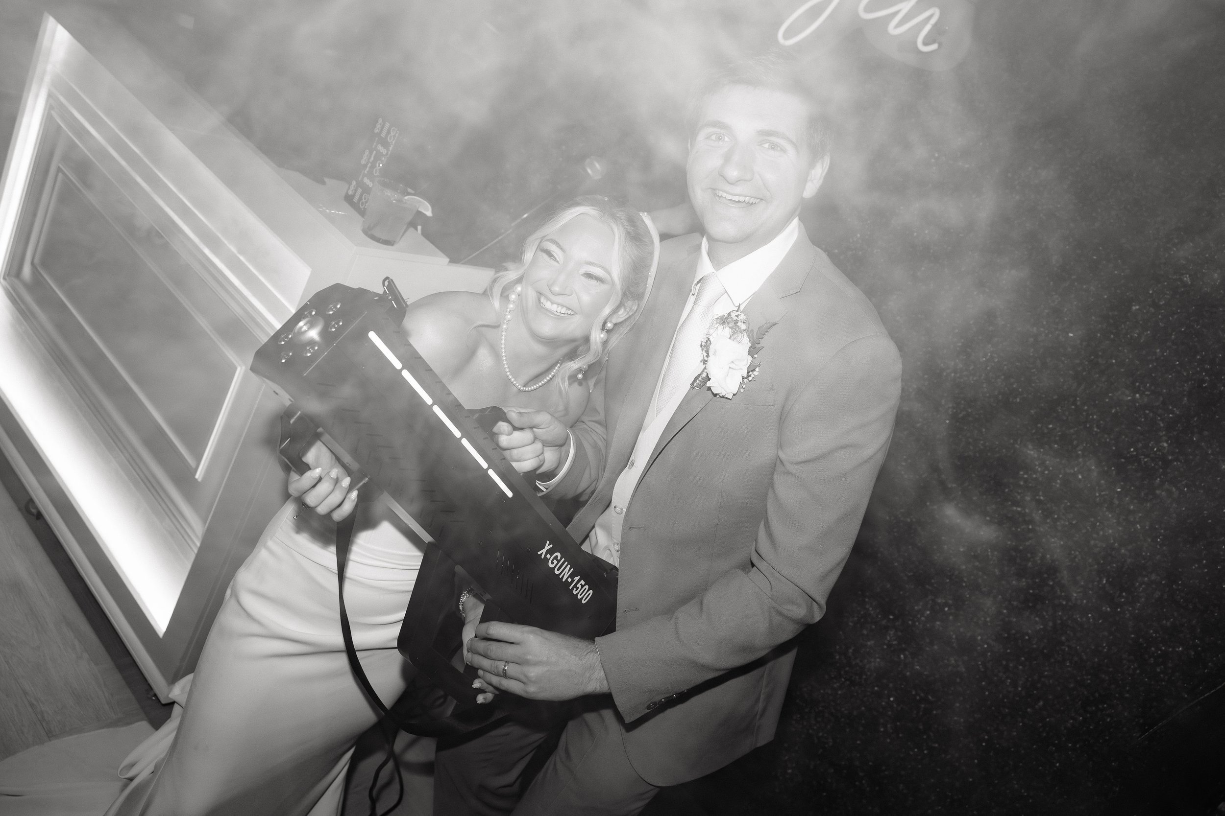 Wedding Couple using Party Fog Cannon on the dance floor! 