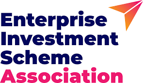 Logo of Enterprise Investment Scheme Association with stylized paper airplane on top right