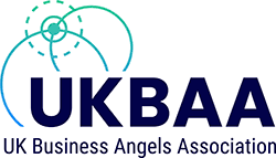 Logo of the UK Business Angels Association (UKBAA) with interconnected circles and lines