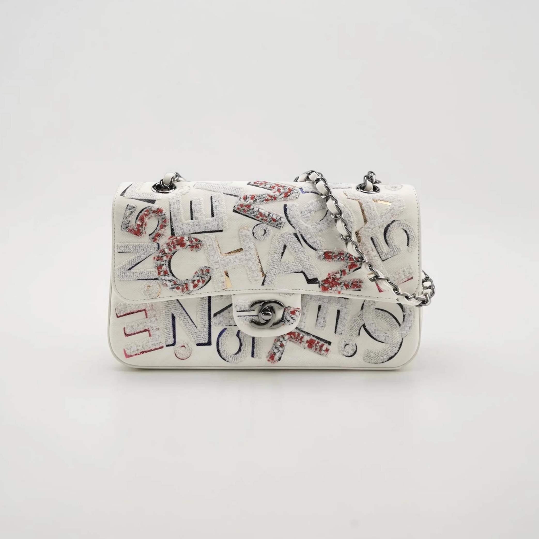 Chanel White Graffiti Bag