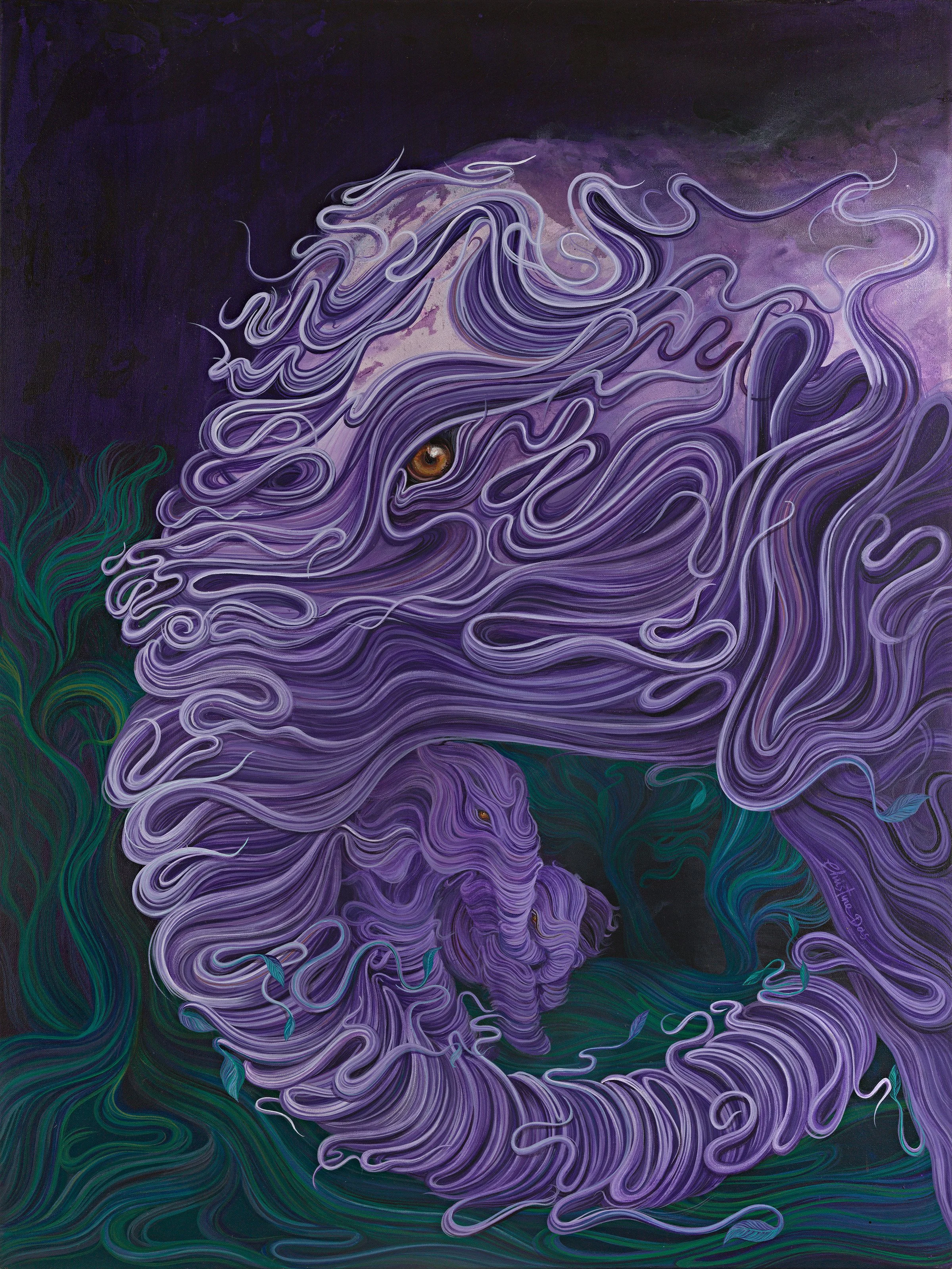 Christine D - Entwined in Love.2021.Acryliconcanvas.4ftx3ft.CDas.jpg