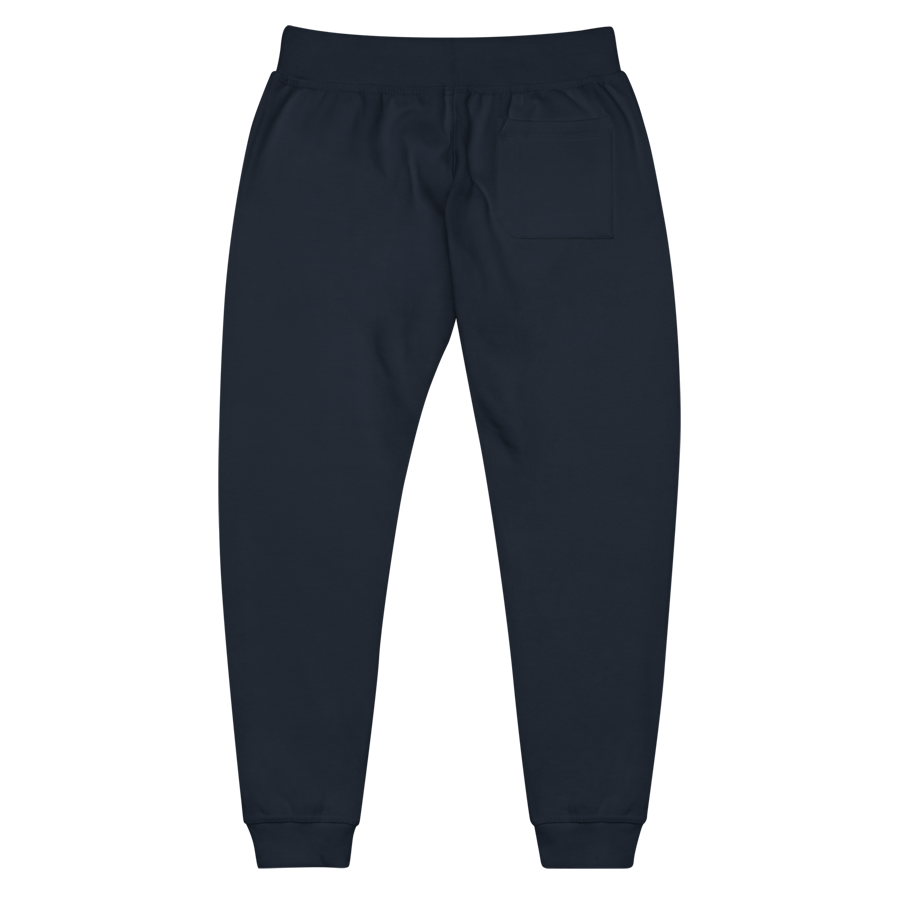 unisex-fleece-sweatpants-navy-blazer-back-6a52b1f3c6415.png