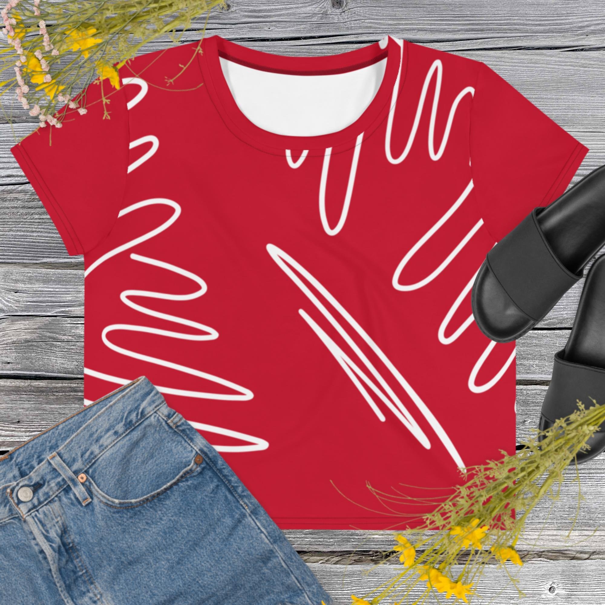 Women's Line Art Crop Tee