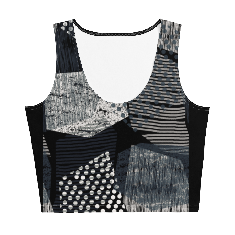 Women's Abstract Art Crop Top Tee
