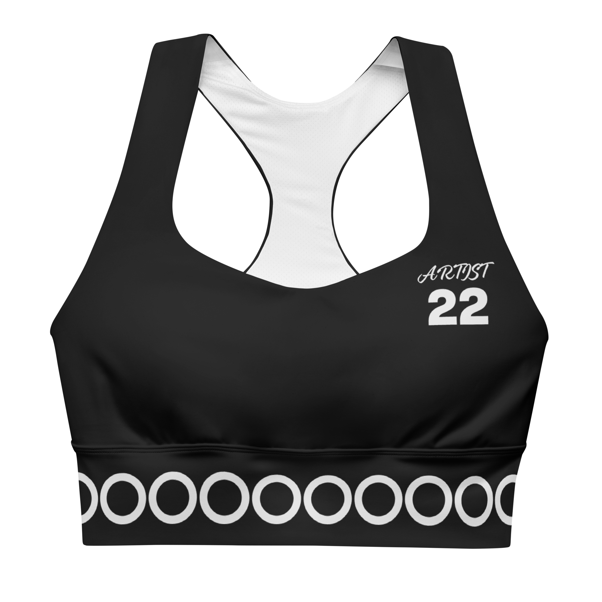 Longline sports bra Artist 22 (Black)