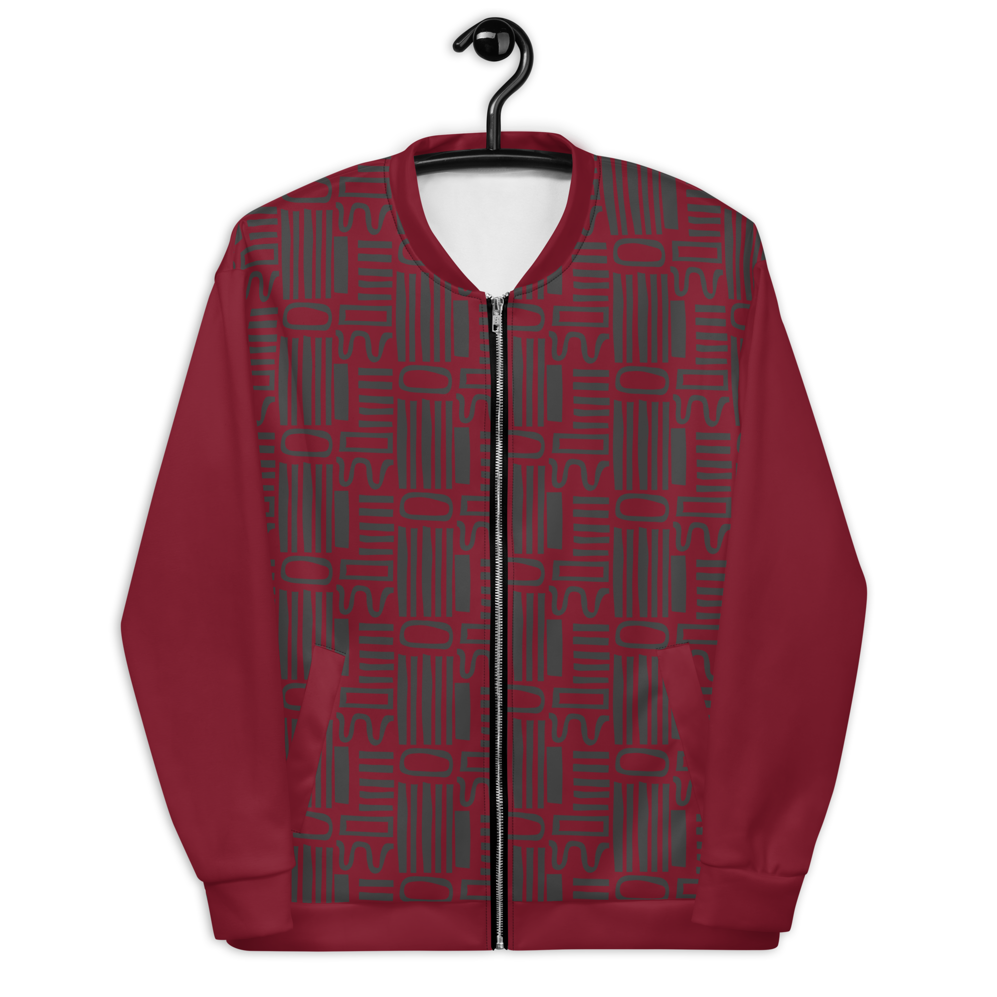 Men's Pattern Art Jacket  (Burgundy)