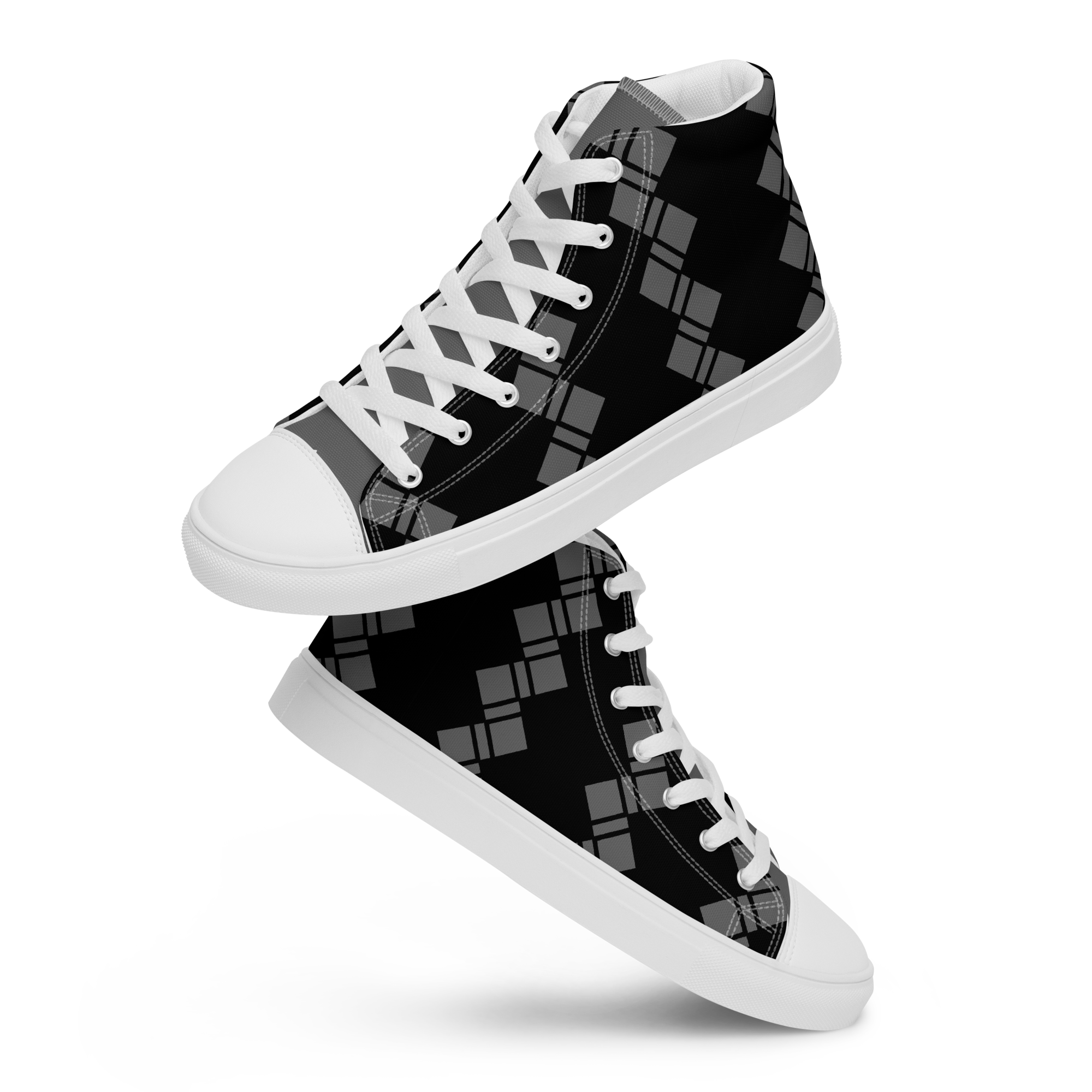 Men’s high top canvas shoes - Black & Gray