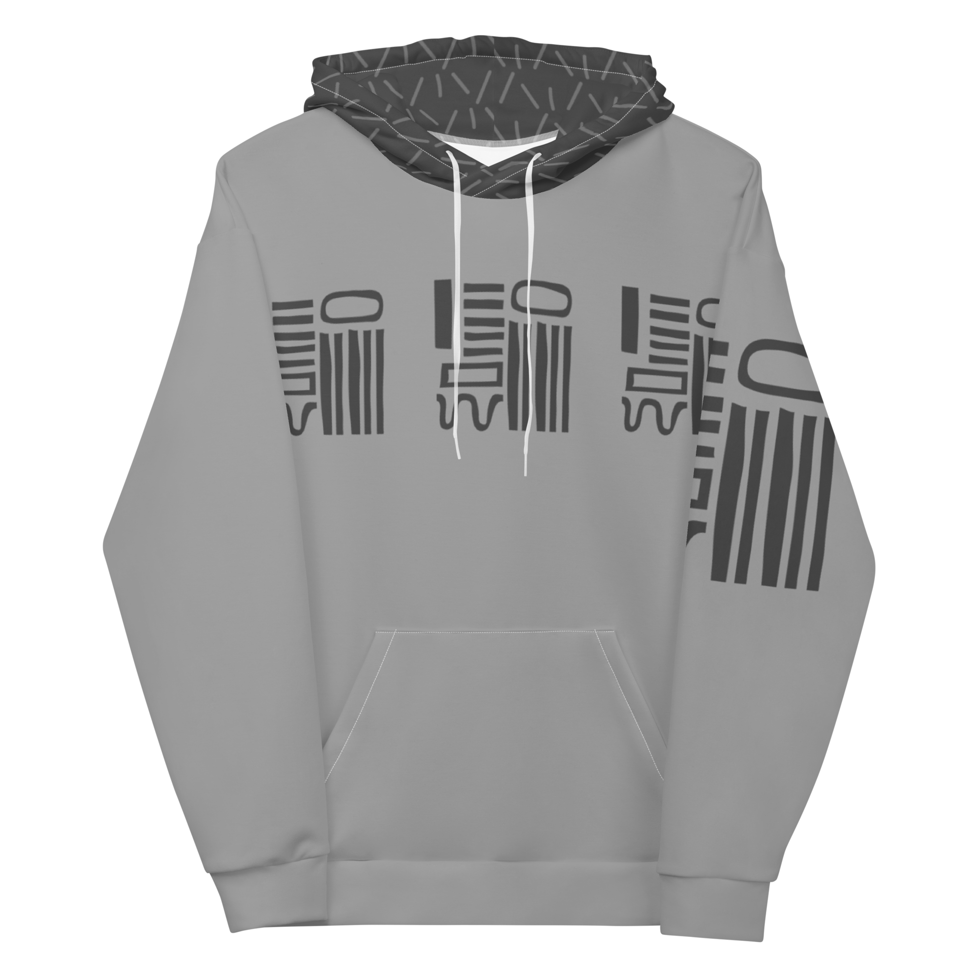 Men's Pattern Art Hoodie (Gray)