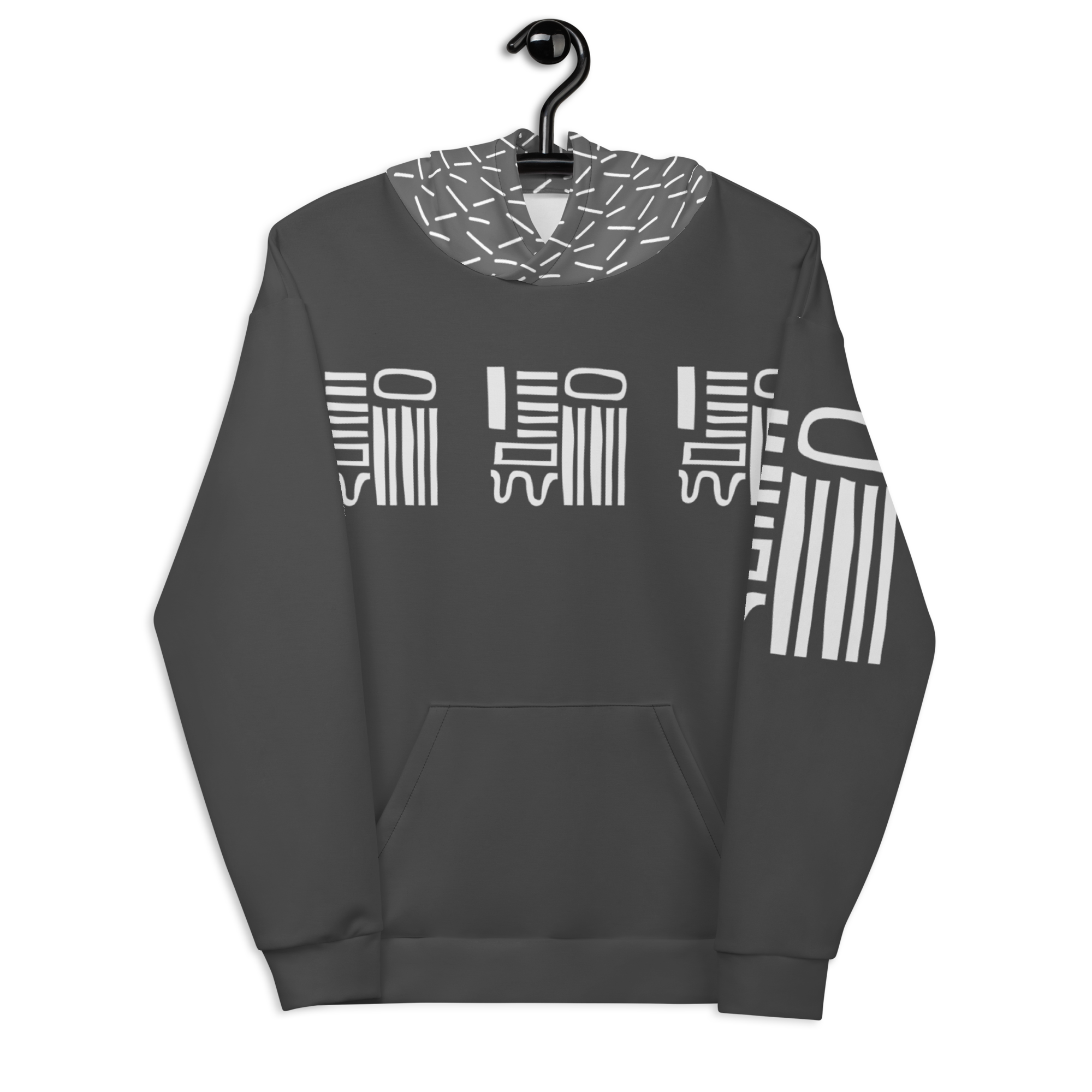 Men's Pattern Art Hoodie (Dark Gray)