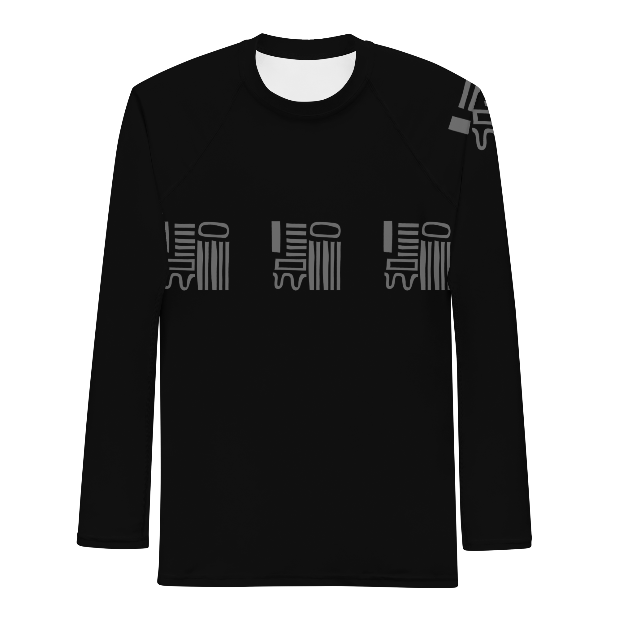 Men's Pattern Art Rash Guard (Black)