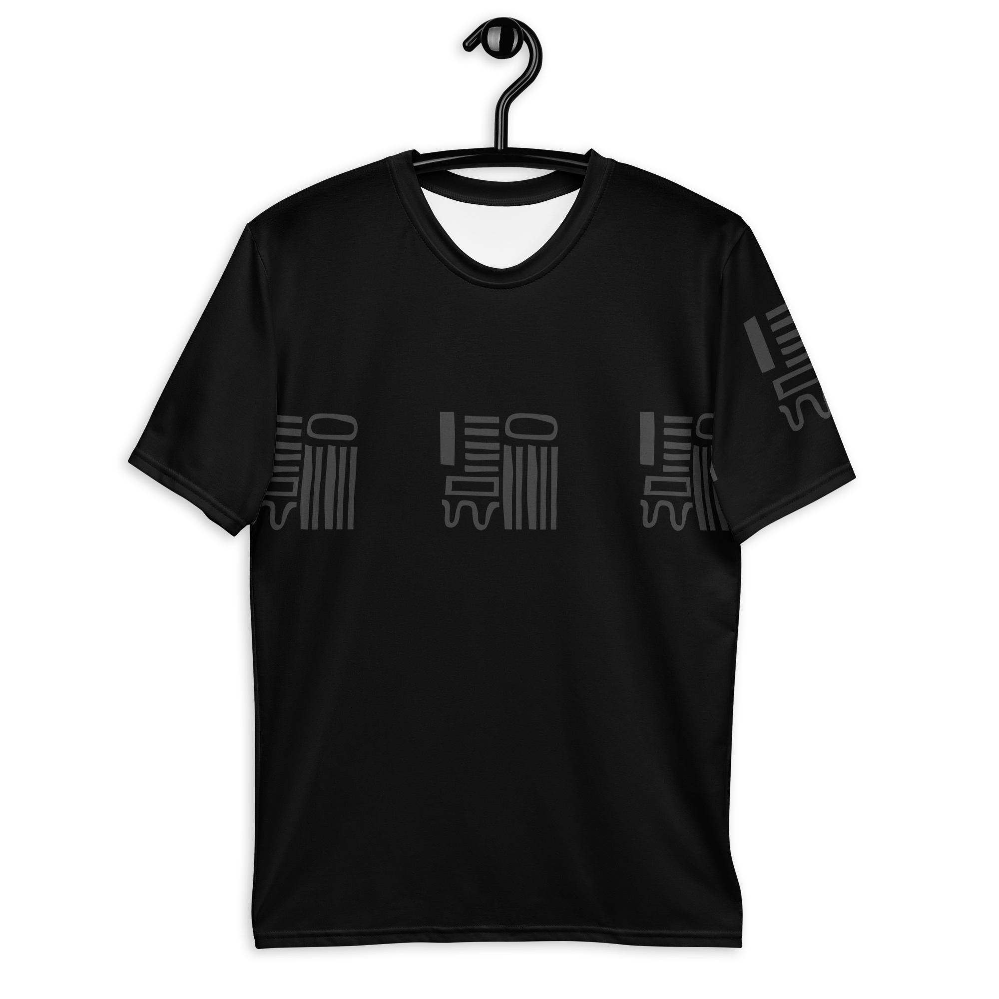 Men's Pattern Art T-Shirt  (Black)