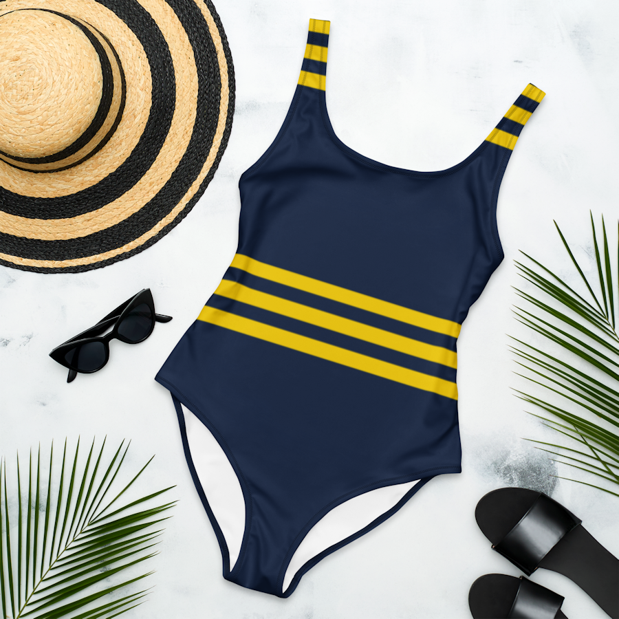 Women's One-Piece line Art Swimsuit