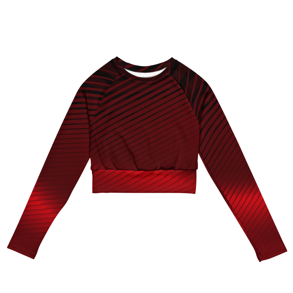 Women's recycled polyester and elastane-long sleeve crop top
