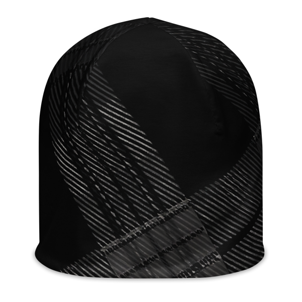 Unisex Beanie Plaid Art design (Black)