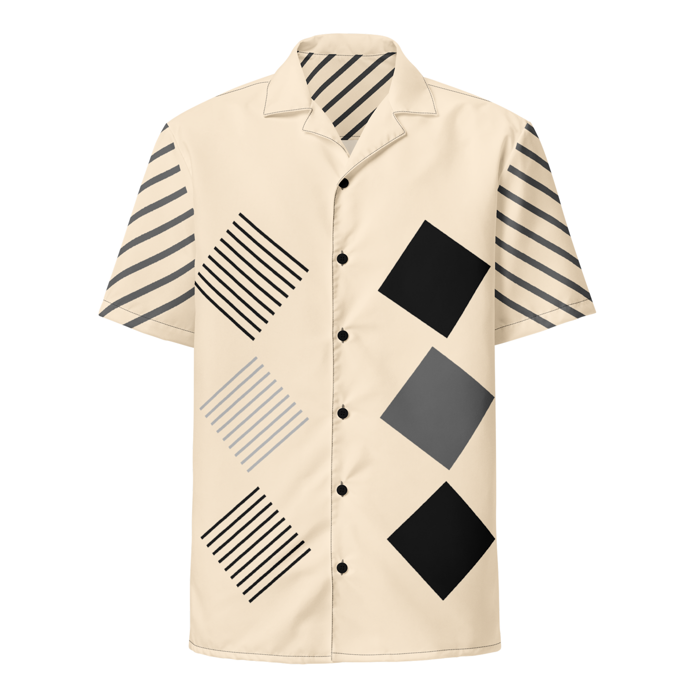 Unisex Design Art button shirt (Sand)
