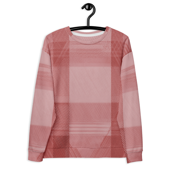 Unisex Plaid Pattern Art Sweatshirt (Rust)