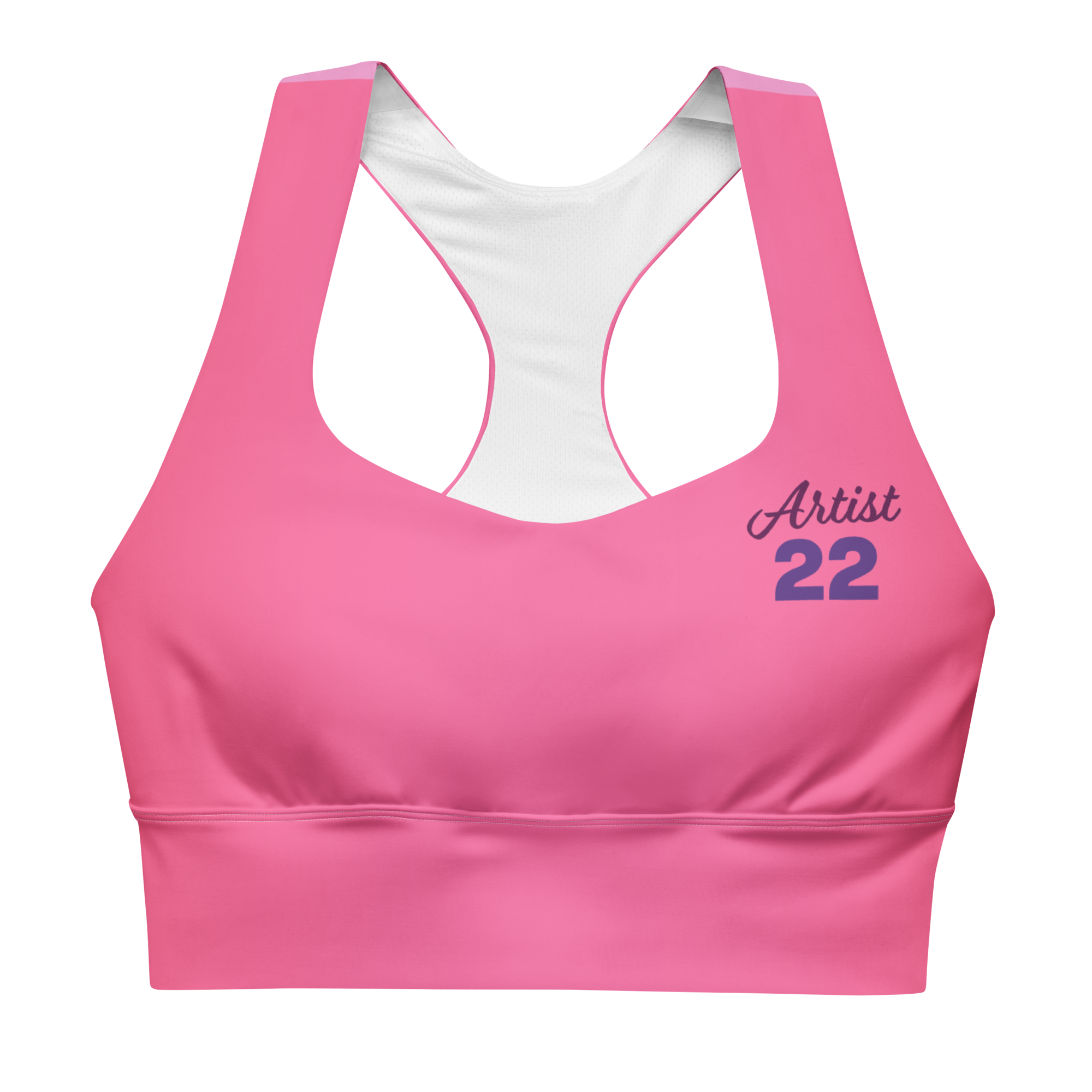 Women's Artist 22 Longline sports bra (Pink)