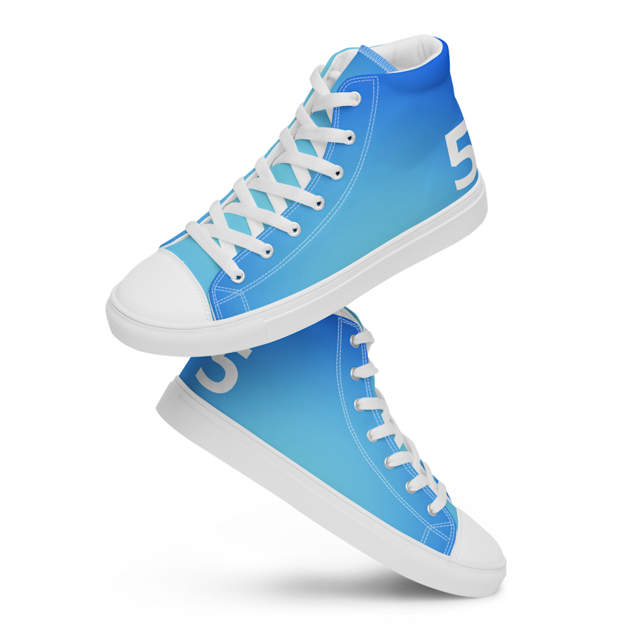 Women’s Artist high top canvas shoes (5) Blue