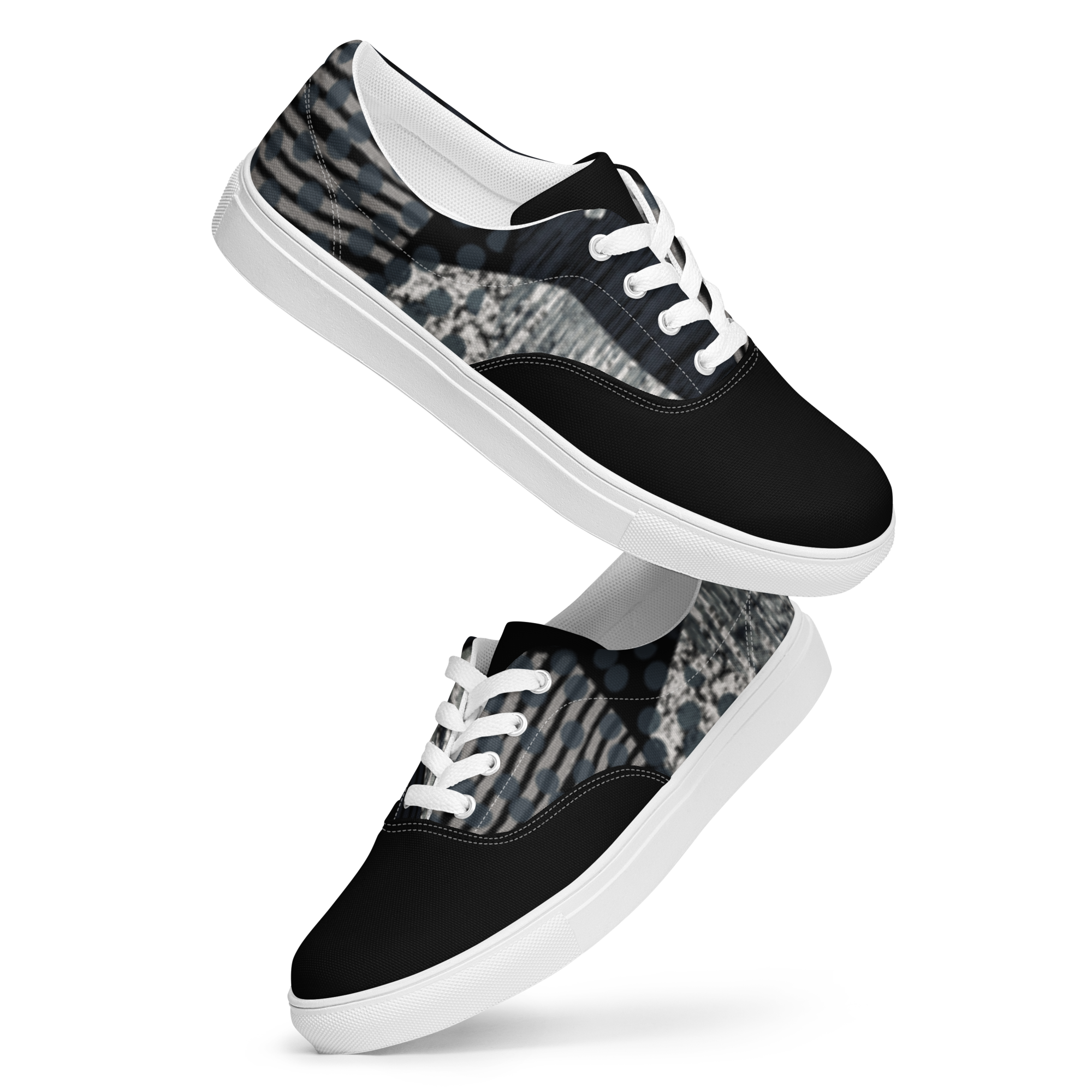 Women’s Abstract Art lace-up canvas shoes