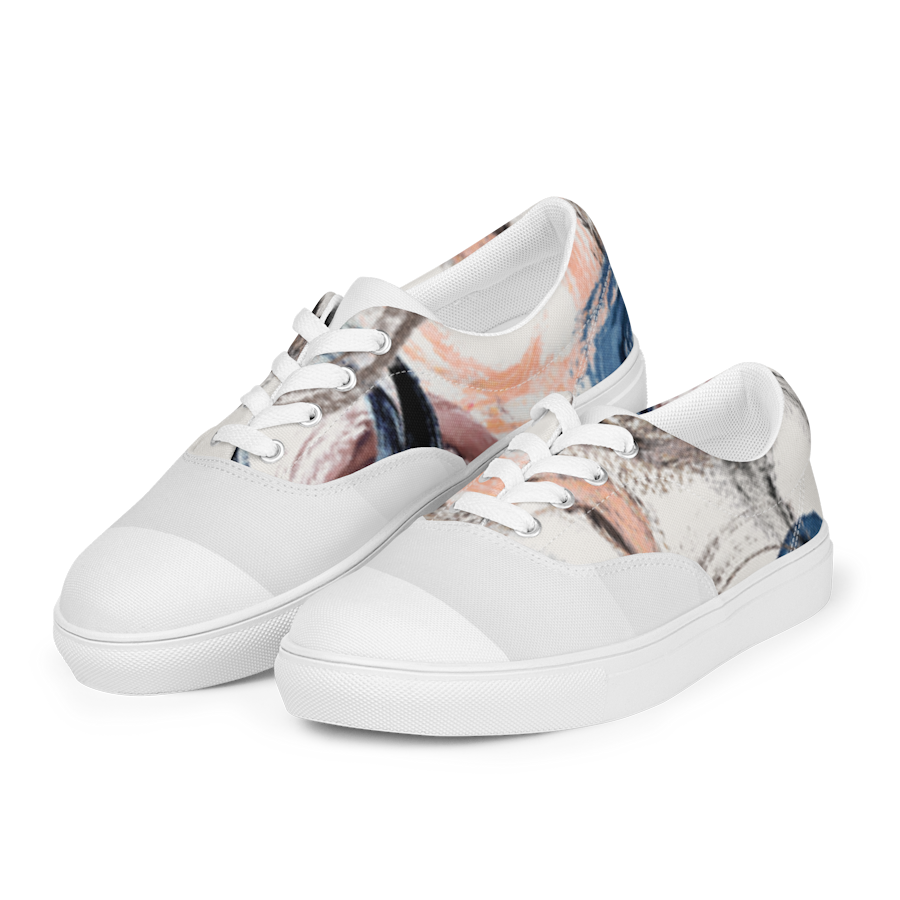 Women’s Abstract Art lace-up canvas shoes I